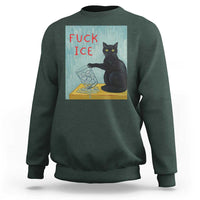 No Ice Please Sweatshirt Funny Cat Anti ICE Artist Meme