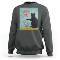 No Ice Please Sweatshirt Funny Cat Anti ICE Artist Meme