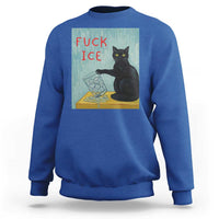 No Ice Please Sweatshirt Funny Cat Anti ICE Artist Meme