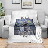No Ice Please Throw Blanket Starry Night Raccoon Trash Panda Anti ICE Meme
