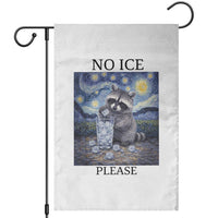 No Ice Please Garden Flag Starry Night Raccoon Trash Panda Anti ICE Meme