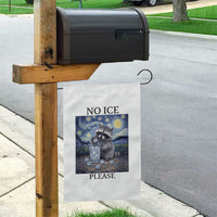 No Ice Please Garden Flag Starry Night Raccoon Trash Panda Anti ICE Meme