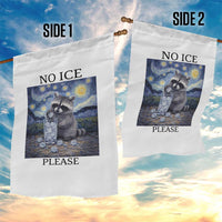 No Ice Please Garden Flag Starry Night Raccoon Trash Panda Anti ICE Meme