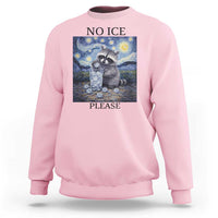 No Ice Please Sweatshirt Starry Night Raccoon Trash Panda Anti ICE Meme