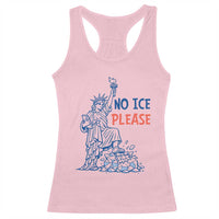 No Ice Please Racerback Tank Top Funny Statue of Liberty Anti ICE Deportation Human Rights