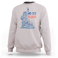 No Ice Please Sweatshirt Funny Statue of Liberty Anti ICE Deportation Human Rights