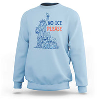 No Ice Please Sweatshirt Funny Statue of Liberty Anti ICE Deportation Human Rights