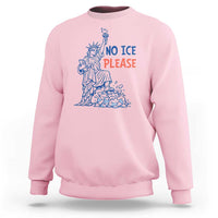 No Ice Please Sweatshirt Funny Statue of Liberty Anti ICE Deportation Human Rights