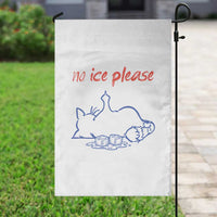 No Ice Please Garden Flag Funny Cat Anti ICE Deportation Human Rights