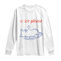 No Ice Please Long Sleeve Shirt Funny Cat Anti ICE Deportation Human Rights
