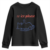 No Ice Please Youth Sweatshirt Funny Cat Anti ICE Deportation Human Rights