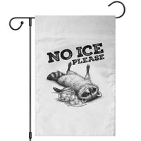No Ice Please Garden Flag Funny Raccoon Anti ICE Deportation Human Rights