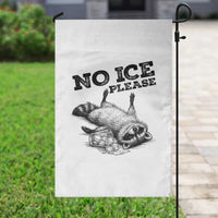 No Ice Please Garden Flag Funny Raccoon Anti ICE Deportation Human Rights