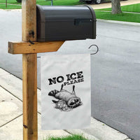 No Ice Please Garden Flag Funny Raccoon Anti ICE Deportation Human Rights