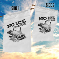No Ice Please Garden Flag Funny Raccoon Anti ICE Deportation Human Rights