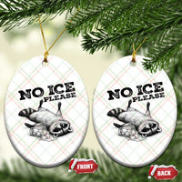 No Ice Please Ceramic Ornament Funny Raccoon Anti ICE Deportation Human Rights