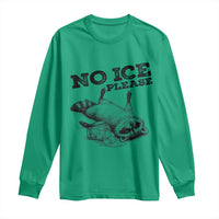 No Ice Please Long Sleeve Shirt Funny Raccoon Anti ICE Deportation Human Rights