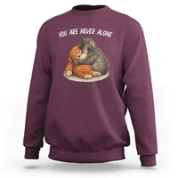 Punch Monkey Sweatshirt You Are Never Alone Brave