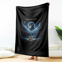 Baby Monkey Punch Throw Blanket You Are Never Alone Brave