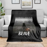 Sad Punch Monkey Throw Blanket Ultimately I Have To Be Brave