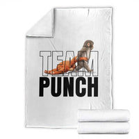 Team Punch Monkey Throw Blanket Viral Trend Baby Monkey Meme