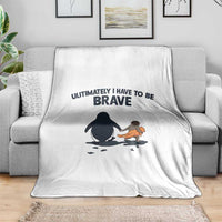 Punch Monkey And Nihilist Penguin Viral Throw Blanket Ultimately I Have To Be Brave
