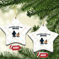 Punch Monkey And Nihilist Penguin Viral Ceramic Ornament Ultimately I Have To Be Brave