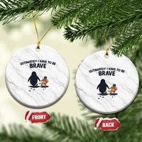 Punch Monkey And Nihilist Penguin Viral Ceramic Ornament Ultimately I Have To Be Brave