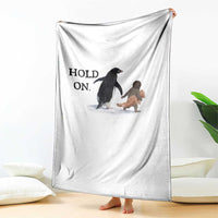 Baby Monkey Punch Viral Trend Throw Blanket Hold On