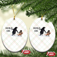 Baby Monkey Punch Viral Trend Ceramic Ornament Hold On