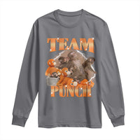 Viral Punch Monkey Long Sleeve Shirt Cute Baby Monkey With Plush Toy Meme