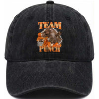 Viral Punch Monkey Washed Cotton Baseball Cap Cute Baby Monkey With Plush Toy Meme