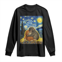 Punch Monkey Starry Night Viral Trend Long Sleeve Shirt
