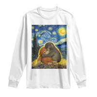 Punch Monkey Starry Night Viral Trend Long Sleeve Shirt