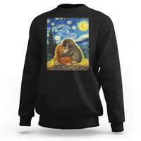 Punch Monkey Starry Night Viral Trend Sweatshirt