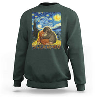 Punch Monkey Starry Night Viral Trend Sweatshirt