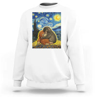 Punch Monkey Starry Night Viral Trend Sweatshirt