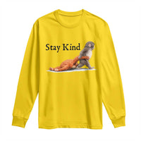 Punch The Monkey Meme Long Sleeve Shirt Stay Kind