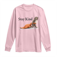 Punch The Monkey Meme Long Sleeve Shirt Stay Kind
