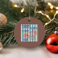 Tired Moms Coffee Club Ceramic Ornament Funny Mommy Mama Coffee Lover