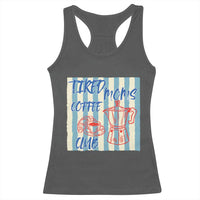 Tired Moms Coffee Club Racerback Tank Top Funny Mommy Mama Coffee Lover