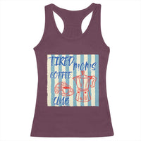 Tired Moms Coffee Club Racerback Tank Top Funny Mommy Mama Coffee Lover