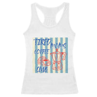 Tired Moms Coffee Club Racerback Tank Top Funny Mommy Mama Coffee Lover