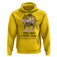 Tired Moms Coffee Club Hoodie Messy Bun Mom Life Coffee Lover