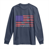Cool Moms Don't Trust the Government Long Sleeve Shirt Patrioctic Mama Anti Government