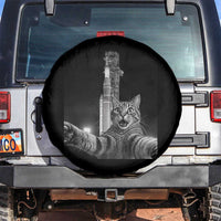 Funny Cat Selfie Lunar Mission 2026 Spare Tire Cover
