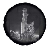 Funny Cat Selfie Lunar Mission 2026 Spare Tire Cover