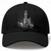 Funny Cat Selfie Lunar Mission 2026 Baseball Cap