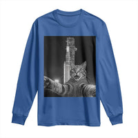 Funny Cat Selfie Lunar Mission 2026 Long Sleeve Shirt