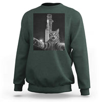 Funny Cat Selfie Lunar Mission 2026 Sweatshirt
